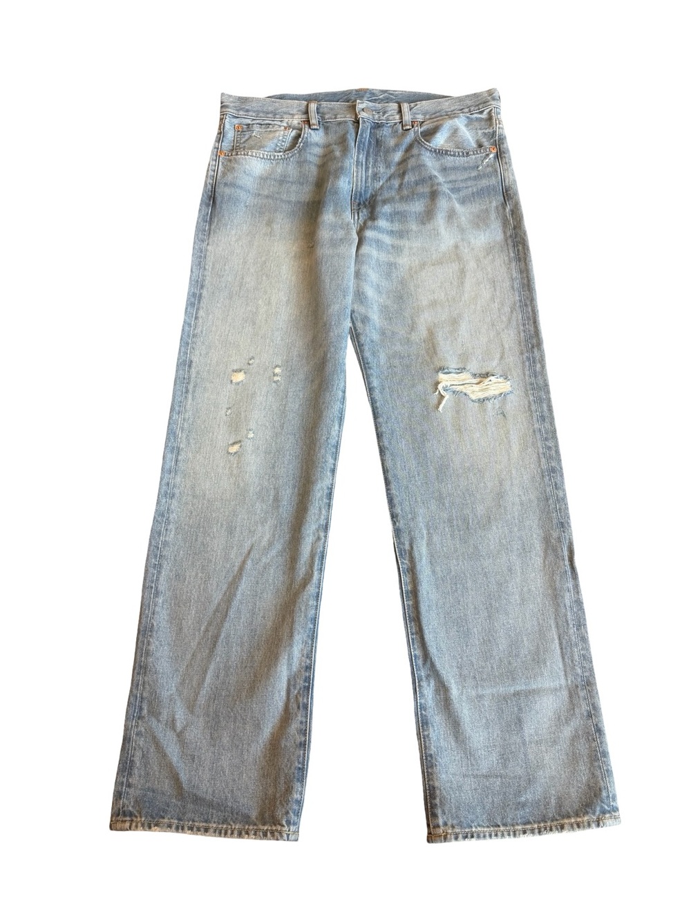 Denimist Lindsay Slim Boyfriend Jeans Light Wash Denim Distressed Size 31 Womens